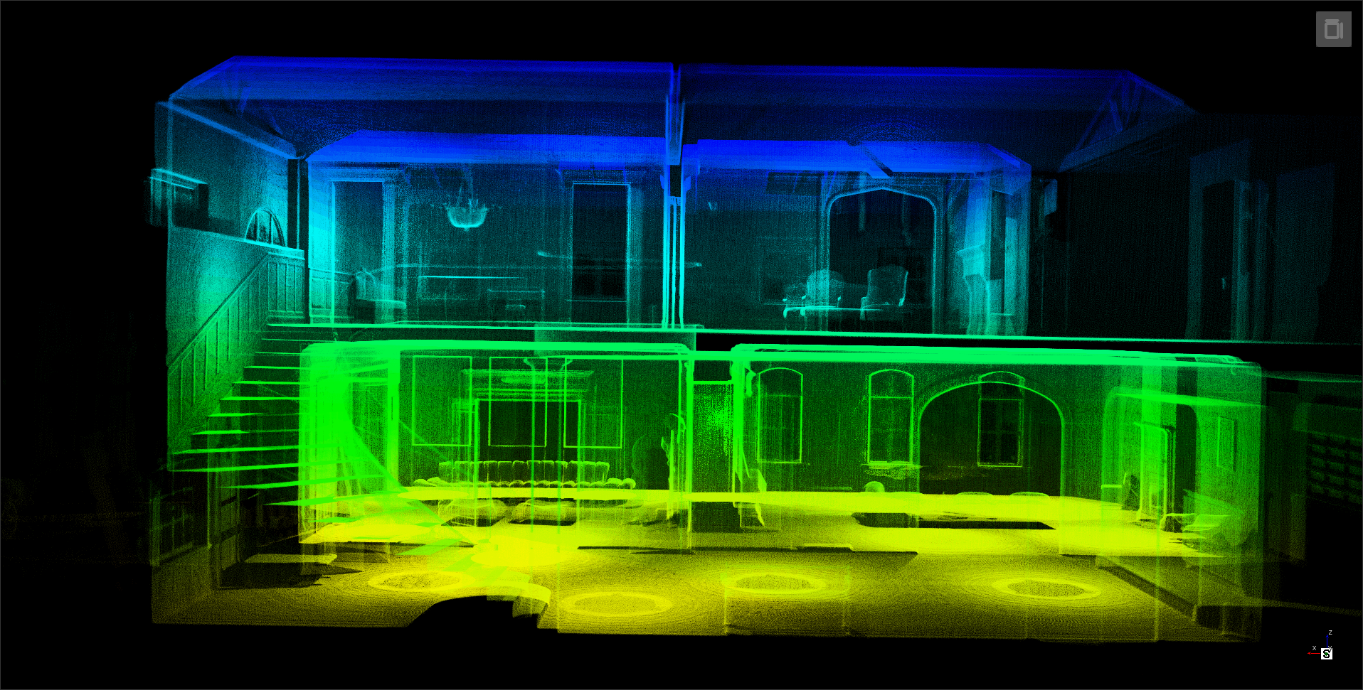 Duplex apartment., Full cutaway