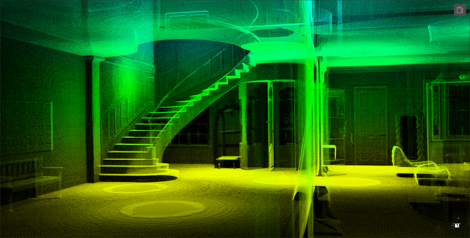 Duplex apartment., Stairs and living area
