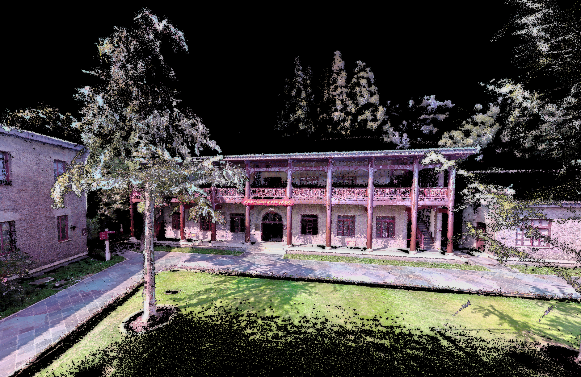 Museum exterior, Colored point cloud